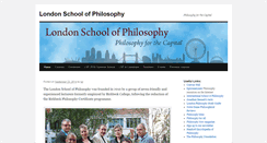 Desktop Screenshot of londonschoolofphilosophy.org
